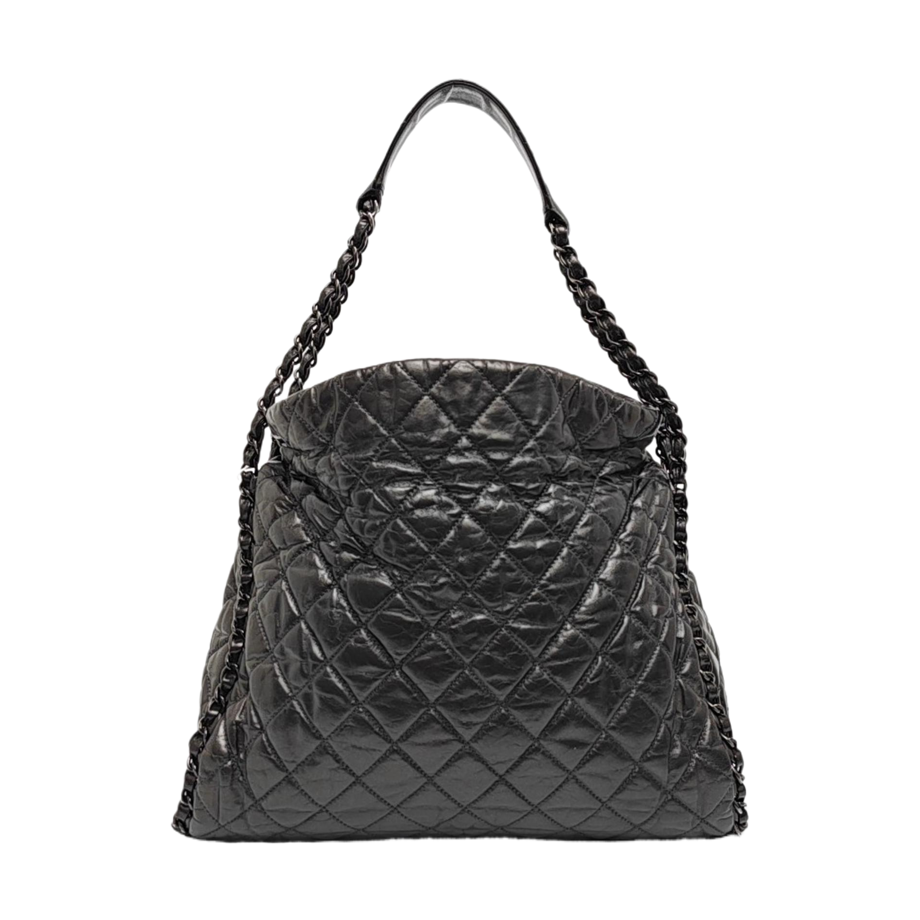 CHAIN ME Quilted Calfskin Gray