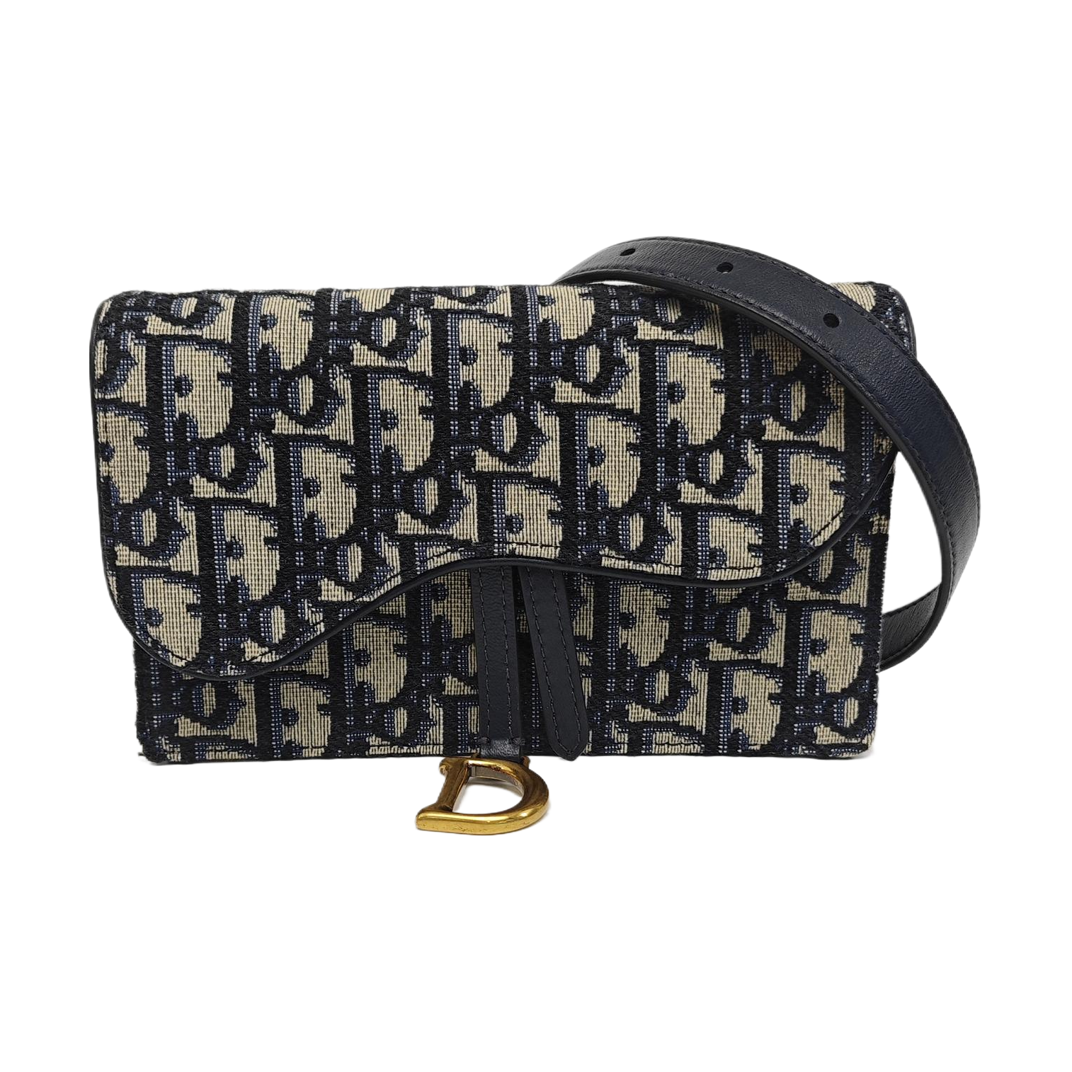 Saddle Mini Oblique Canvas Blue