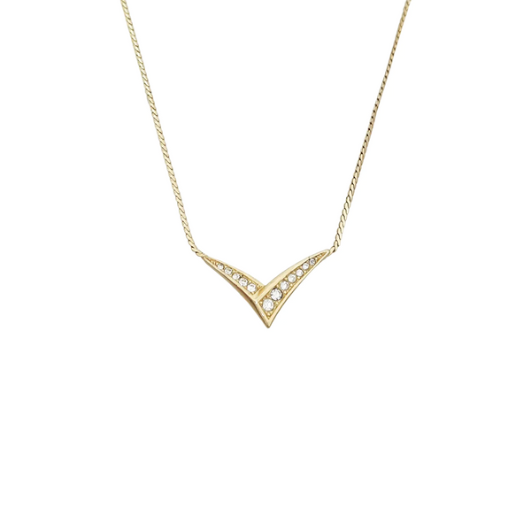 Twist Round Metal Gold Necklace