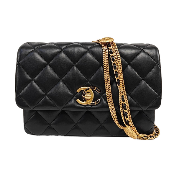 Quilted Lambskin Mini Black