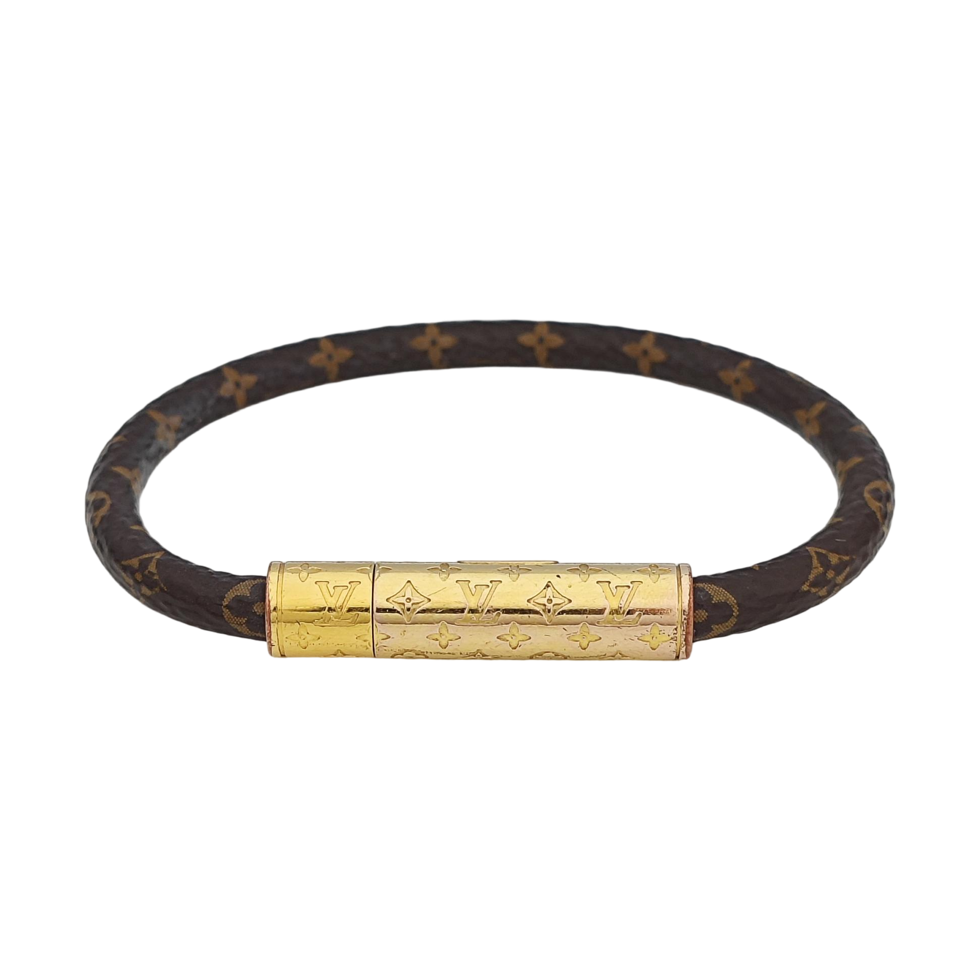 CONFIDENTIEL Coated Canvas Brown Bangle