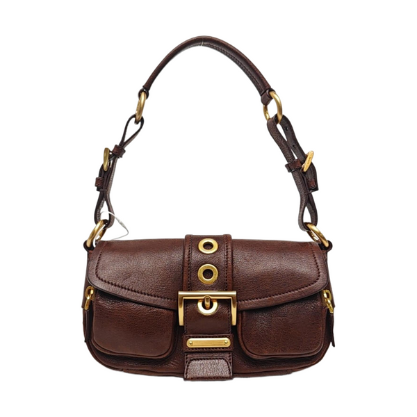 Calfskin Top Handle Bag Brown