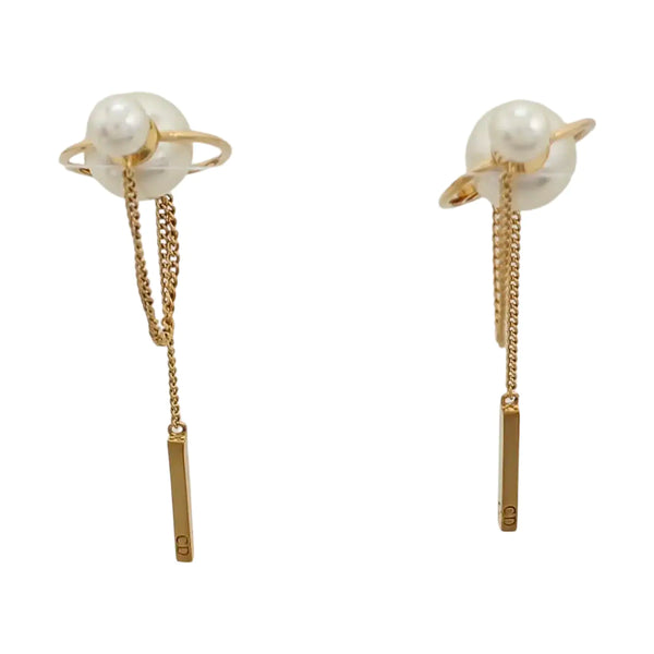 Dior Tribales Brass White Earrings