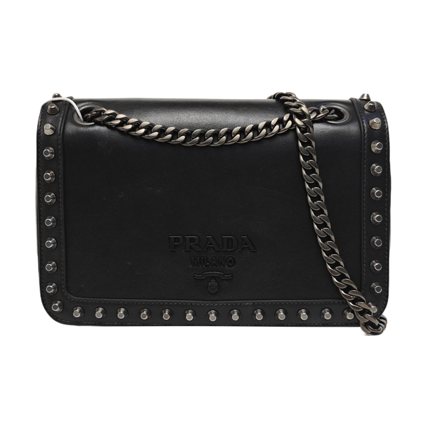 Calfskin Crossbody Bag Black