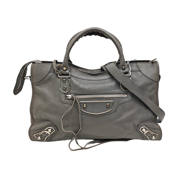 Classic Metallic Edge City Medium Lambskin Gray