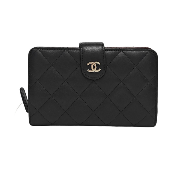 Quilted Lambskin Wallet Black