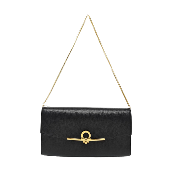 Gancini Mini Calfskin Black