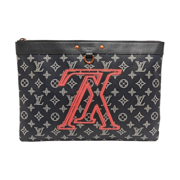 APOLLO GM Monogram Coated Canvas Blue