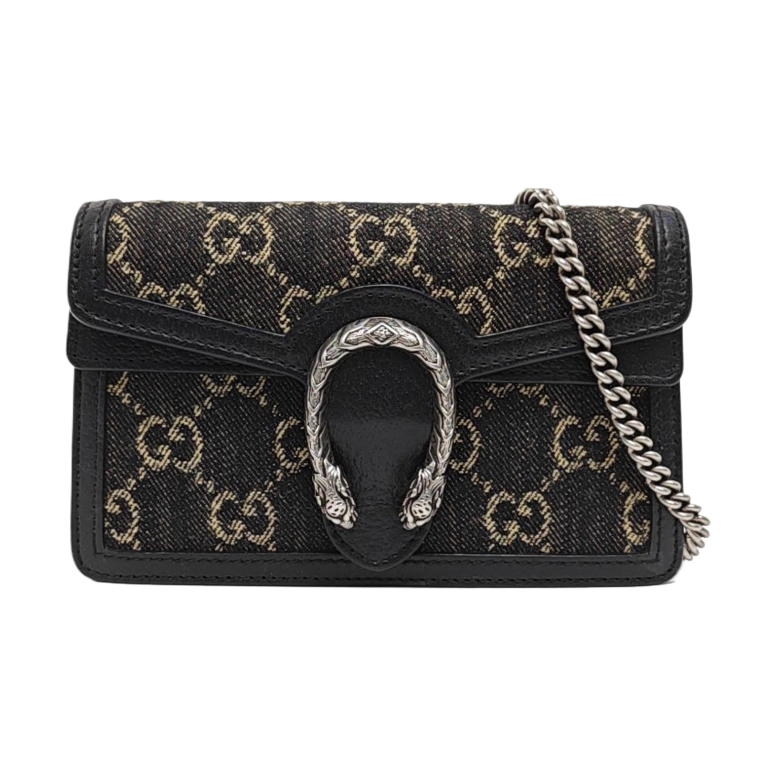 Authenticated pre-owned  Dionysus Super Mini Monogram Denim Black - Shoulder Bag at Looply