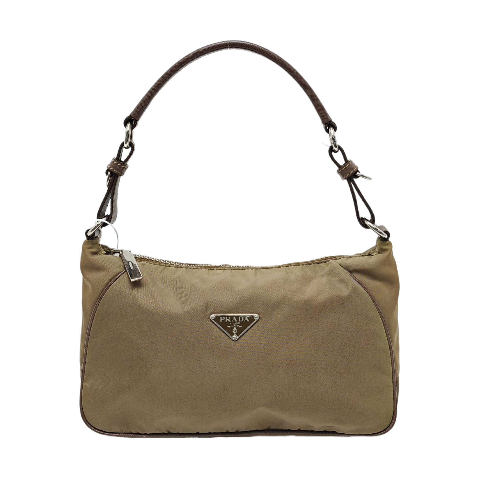 Nylon Shoulder Bag Beige