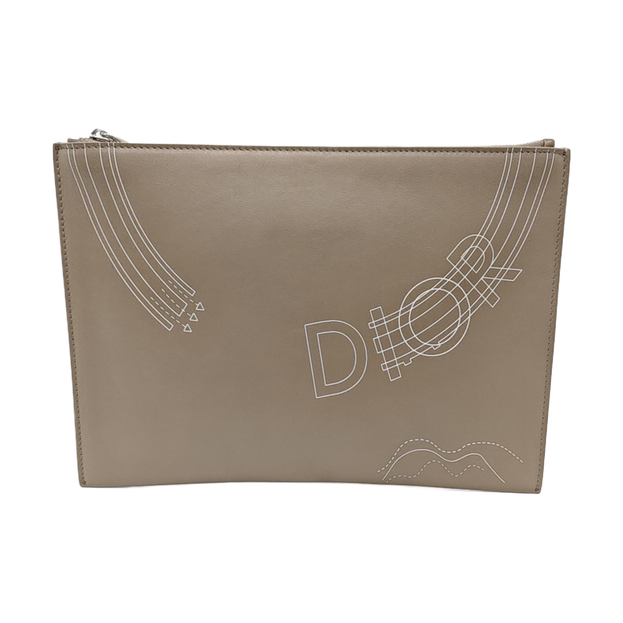 Calfskin Clutch Gray