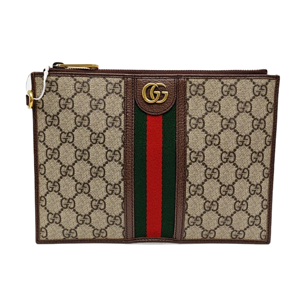 Ophidia Small Monogram Coated Canvas Beige