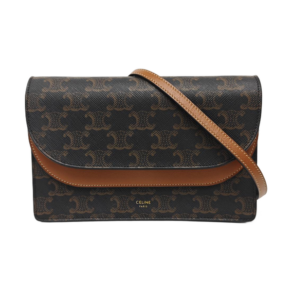 TRIOMPHE CANVAS Small Coated Canvas Brown
