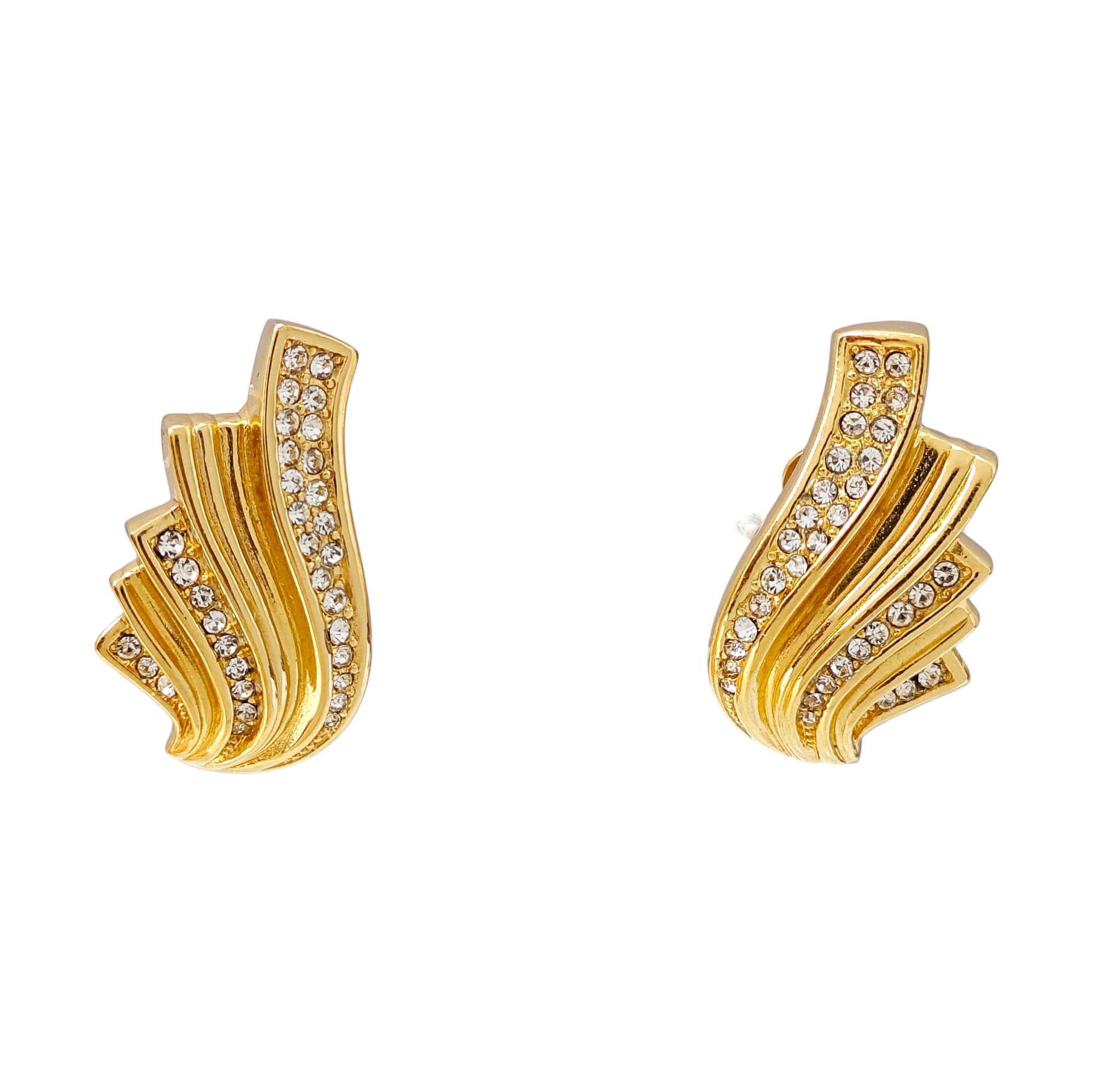 Metal Gold Clip On Earrings