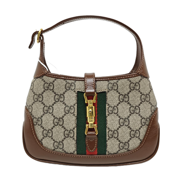 Authenticated pre-owned  Jackie 1961 Mini Monogram Coated Canvas Beige - Top Handle Bag at Looply