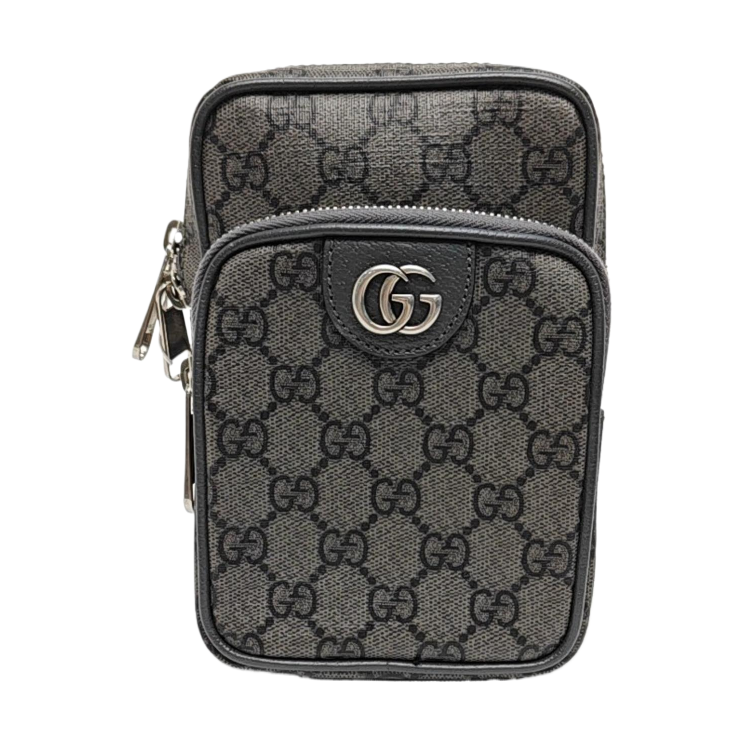 Ophidia Mini Monogram Coated Canvas Gray