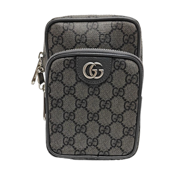 Ophidia Mini Monogram Coated Canvas Gray
