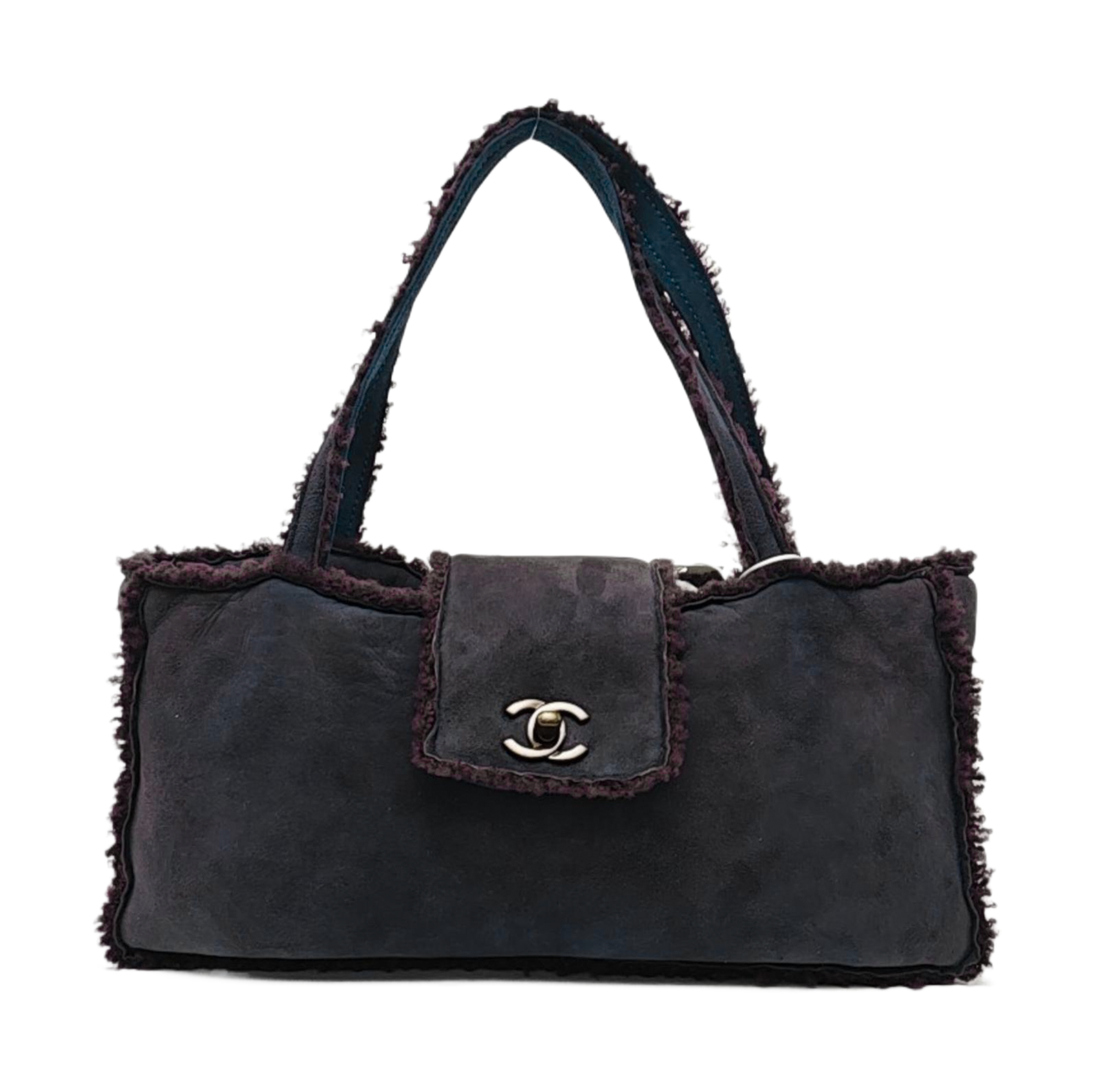 Lambskin Tote Bag Medium Blue