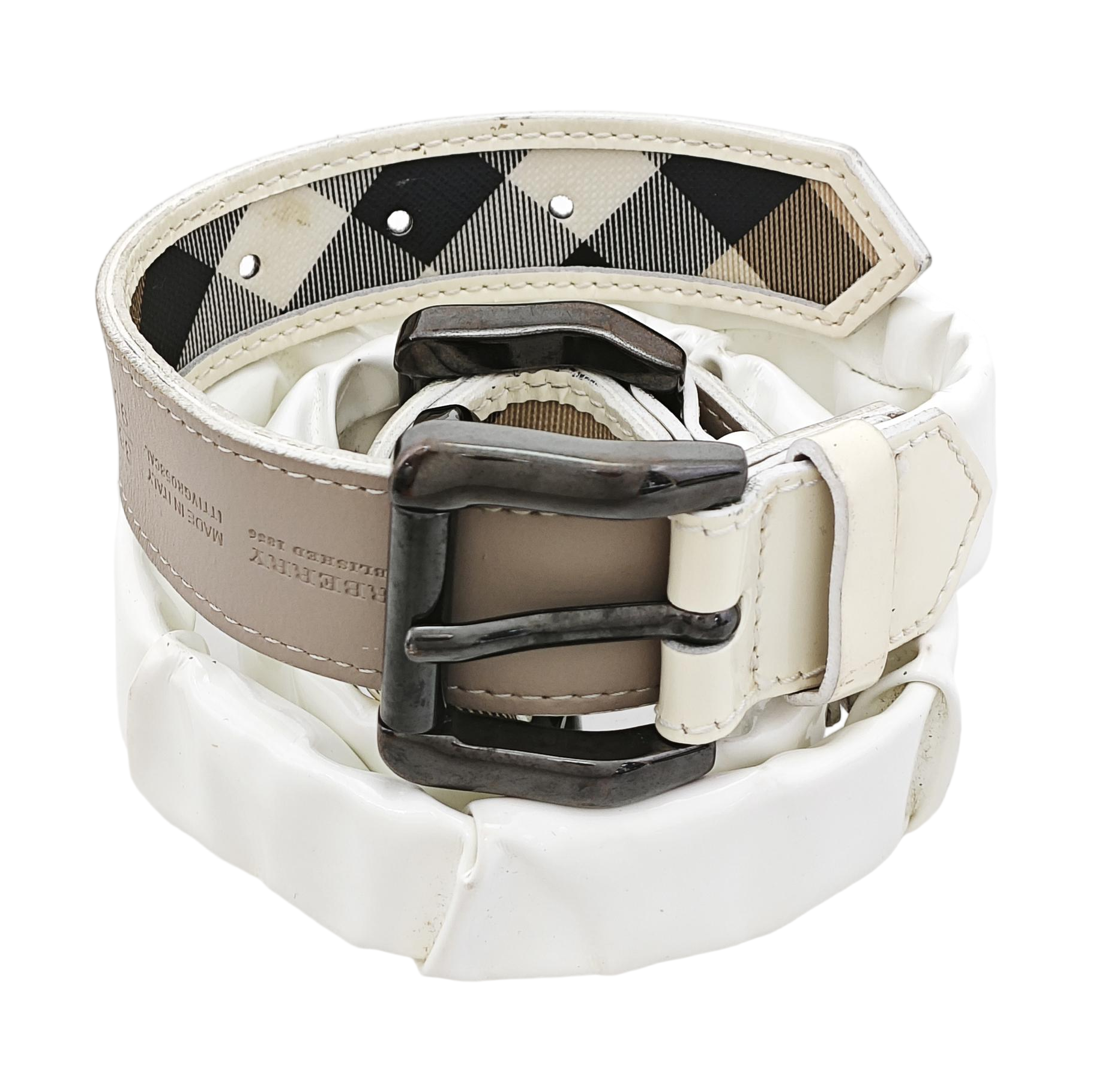 Leather Belt White