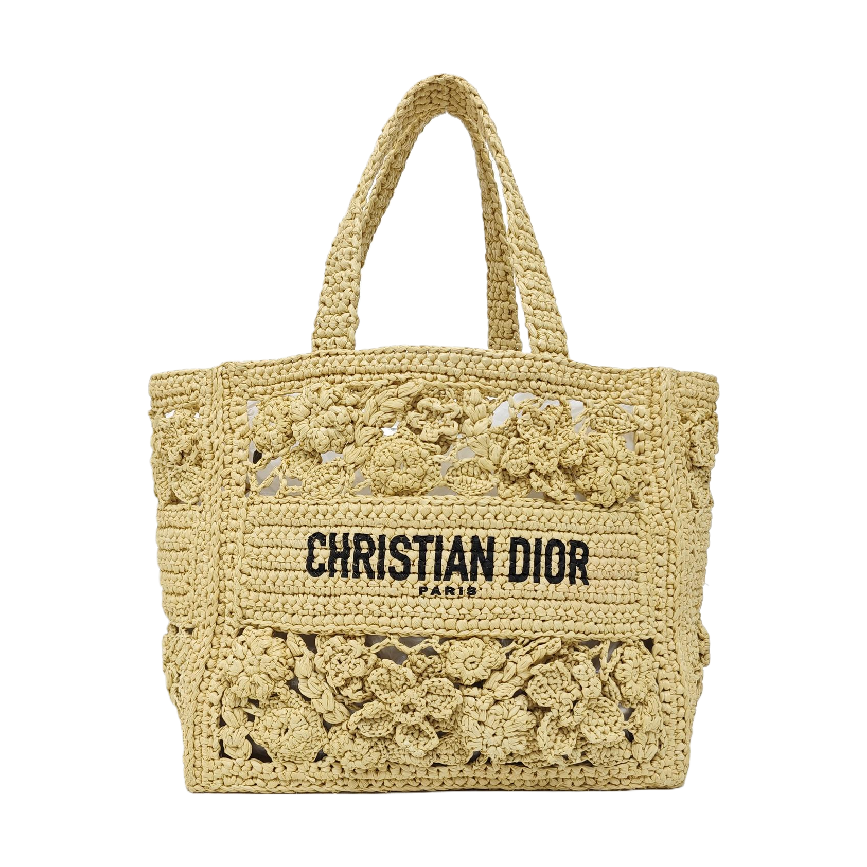 Book Tote Small Straw Beige