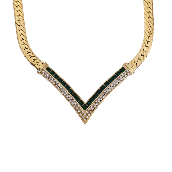 Twist Round Metal Gold Necklace