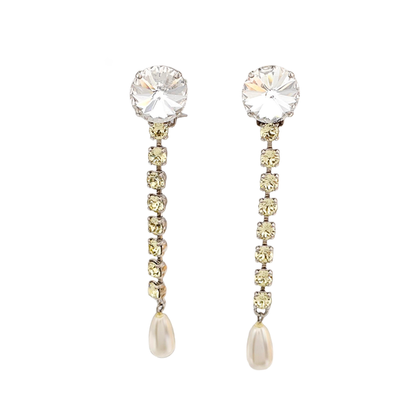 Metal Clear Clip On Earrings