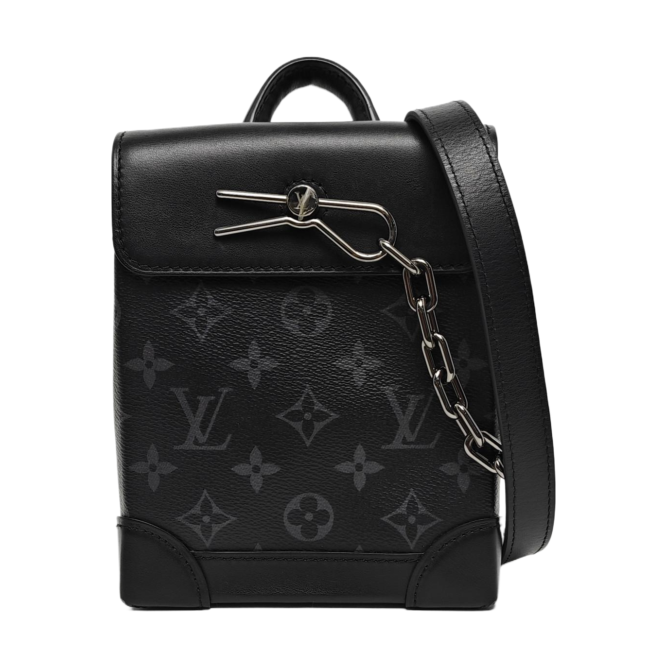 STEAMER Extra Small Monogram Coated Canvas Black