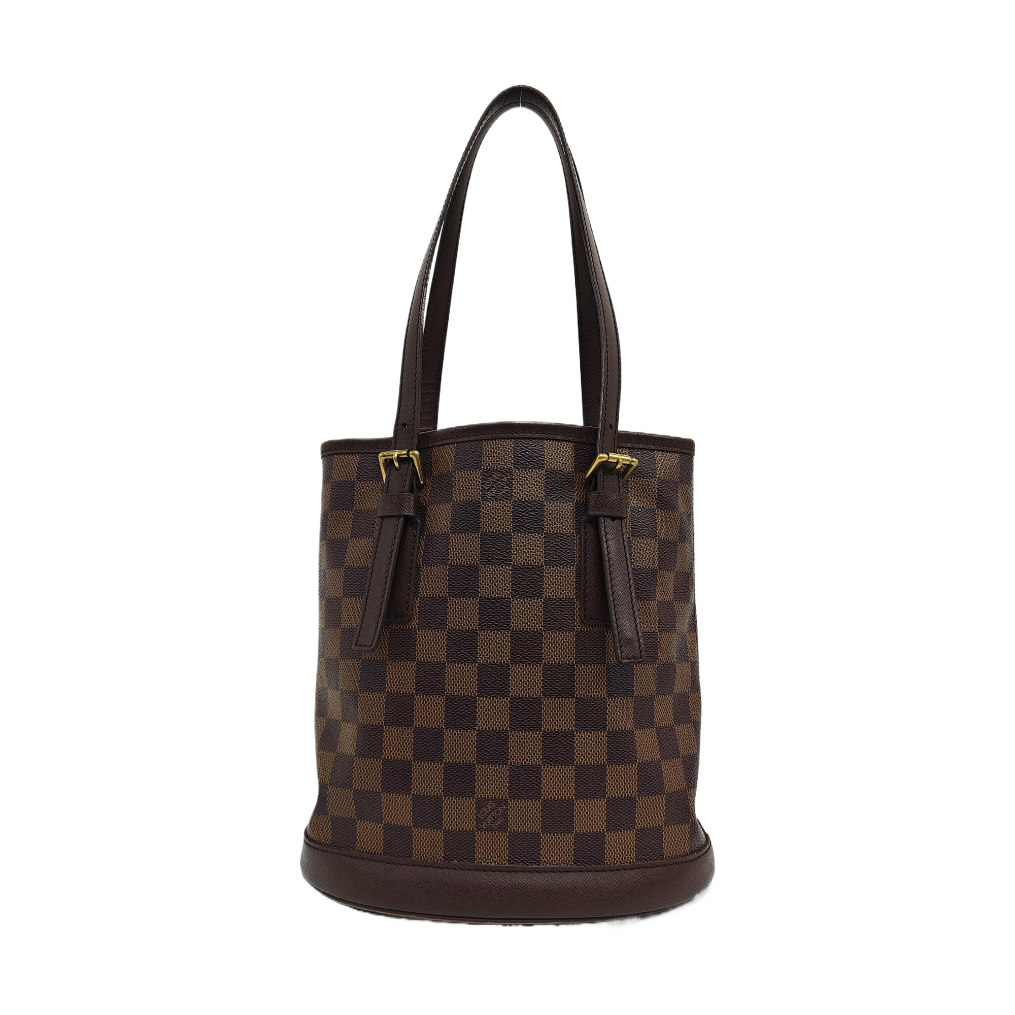 BUCKET PM Damier Ebene Coated Canvas Brown