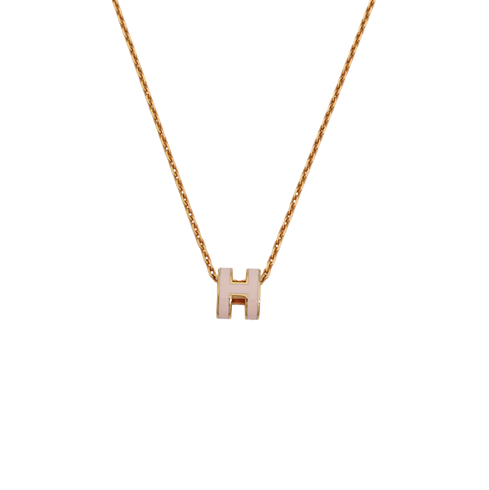 Pop H Metal Rose Gold Necklace