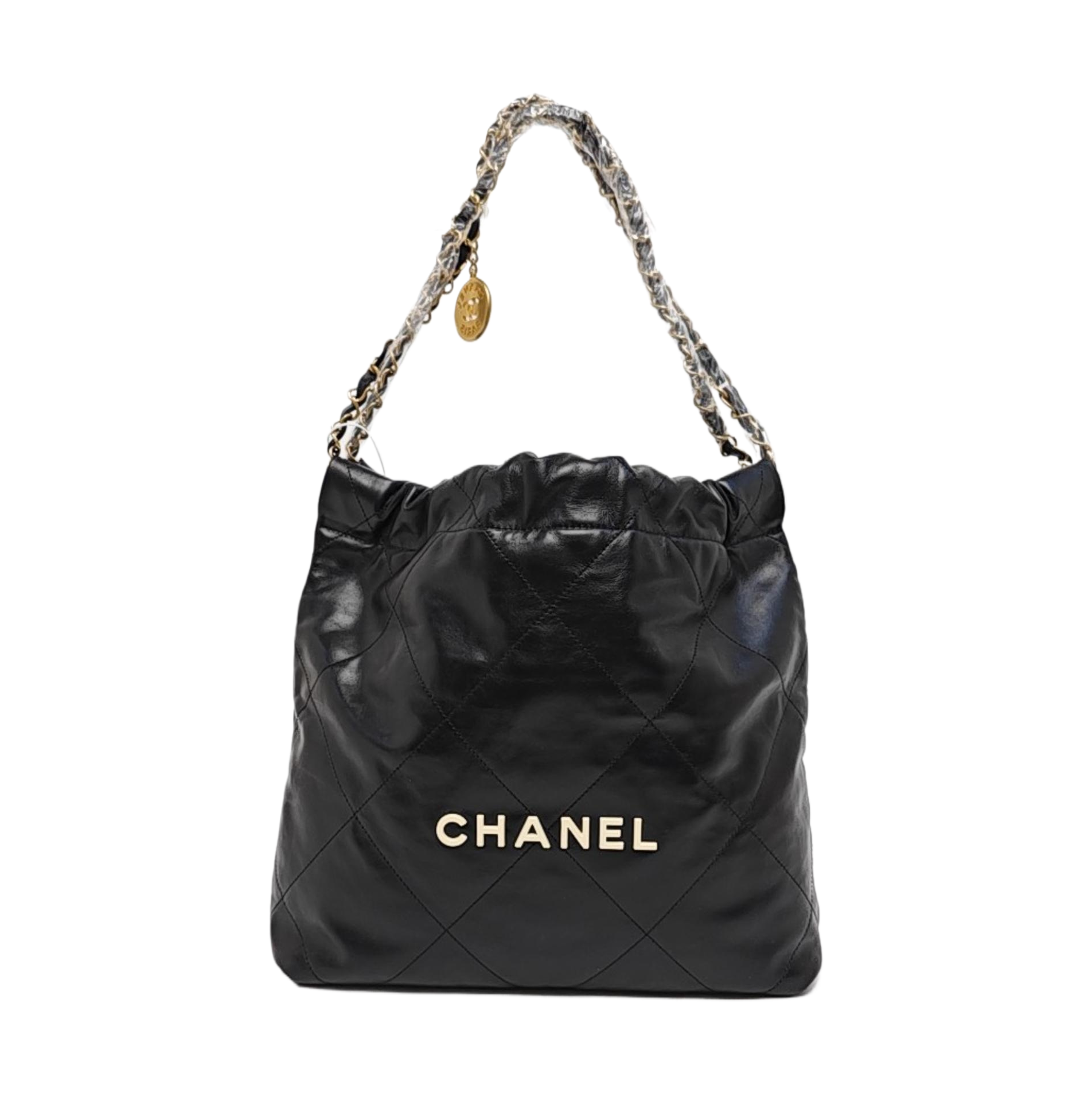 CHANEL 22 Small Quilted Calfskin Black