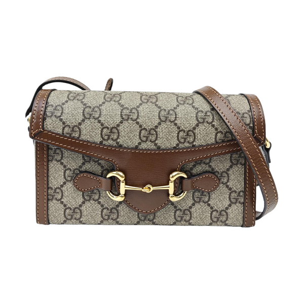 Horsebit 1955 Mini Monogram Coated Canvas Beige