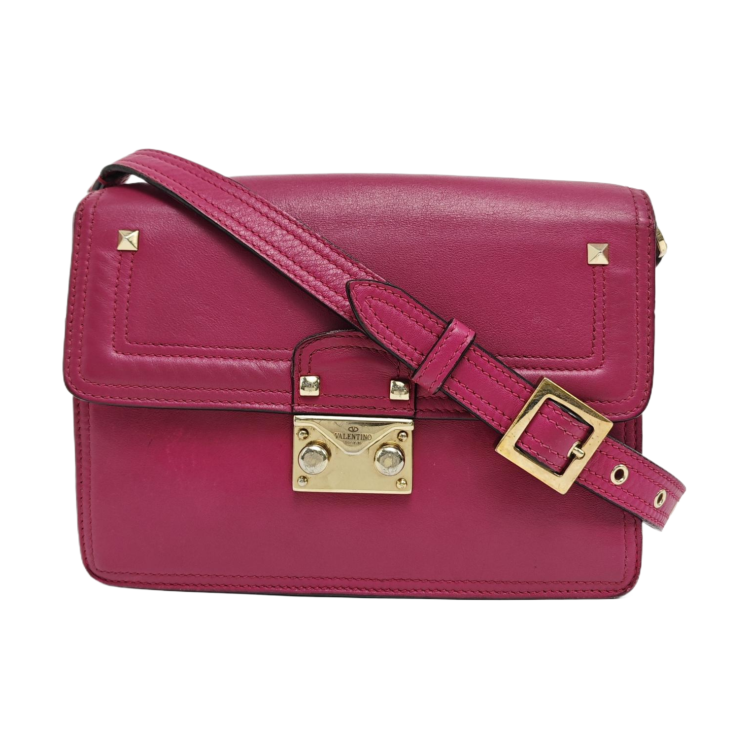 Calfskin Shoulder Bag Purple