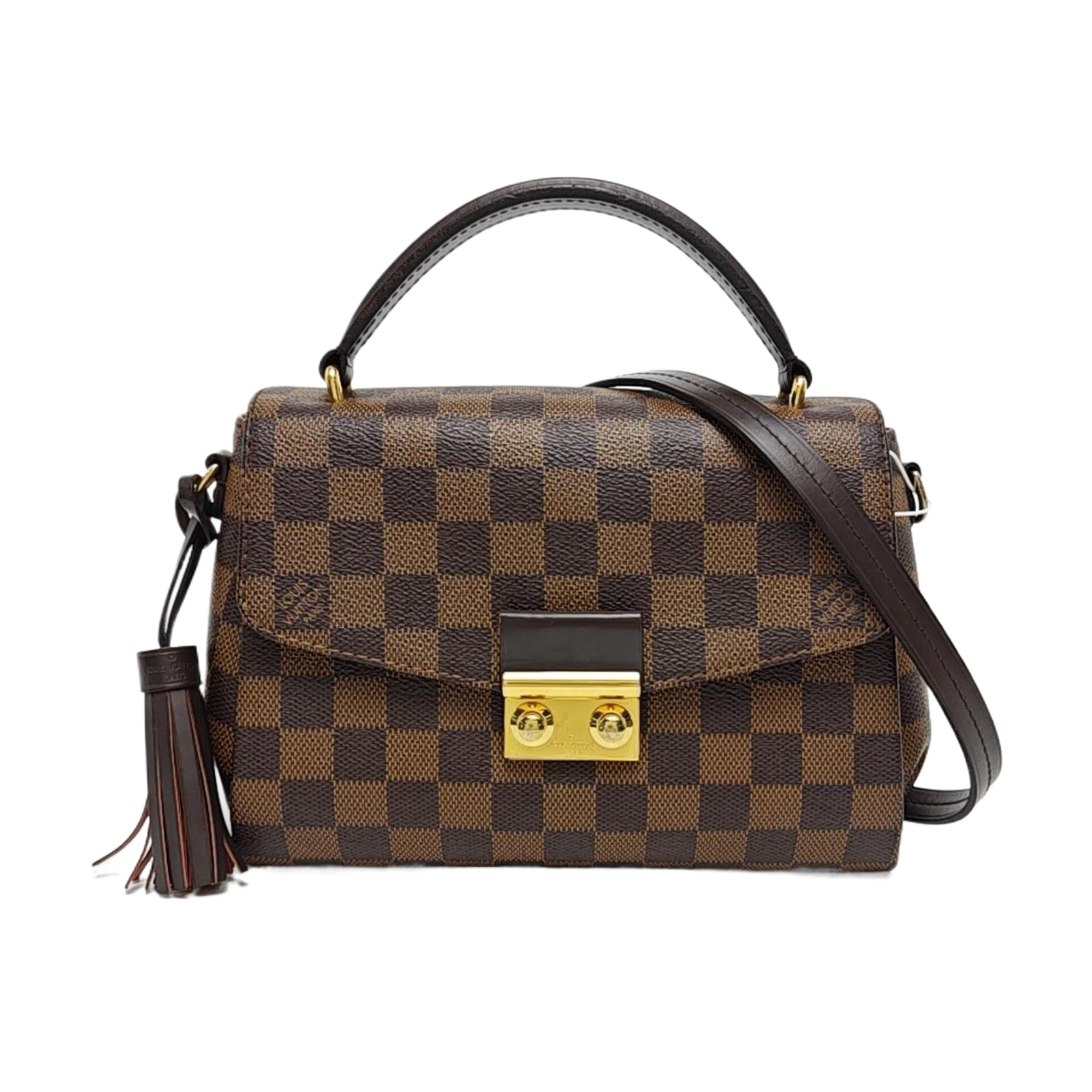 CROISETTE Damier Ebene Coated Canvas Brown