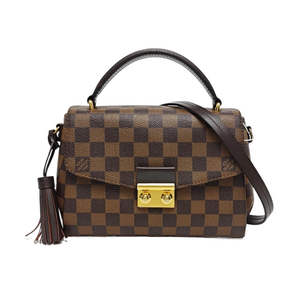 CROISETTE Damier Ebene Coated Canvas Brown