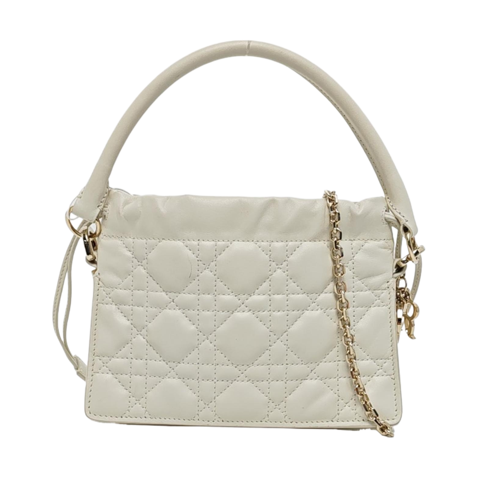 Lady Dior Milly Mini Cannage Lambskin White