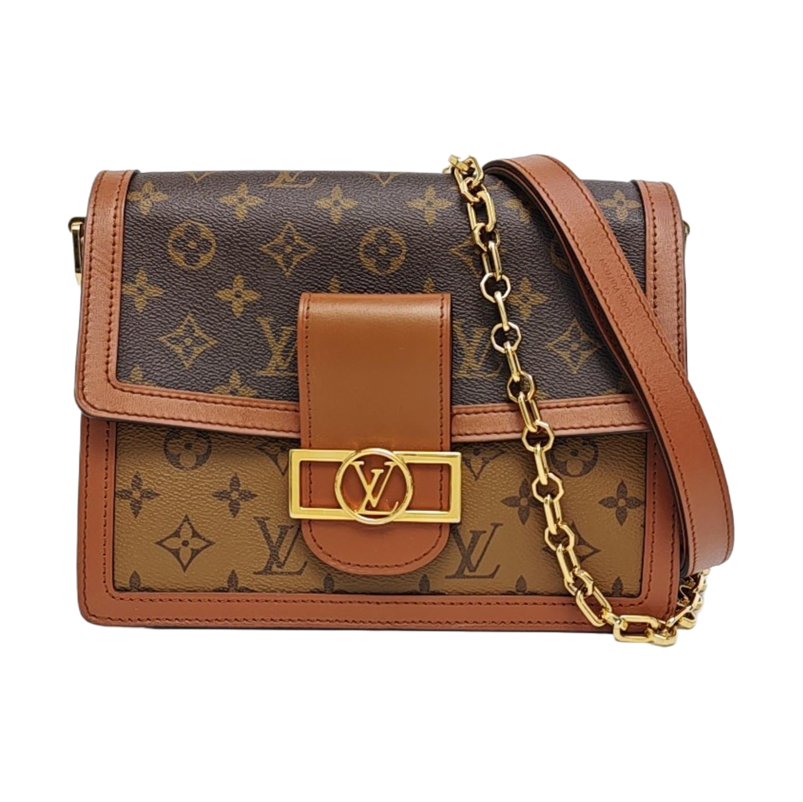 DAUPHINE MM Monogram Coated Canvas Brown