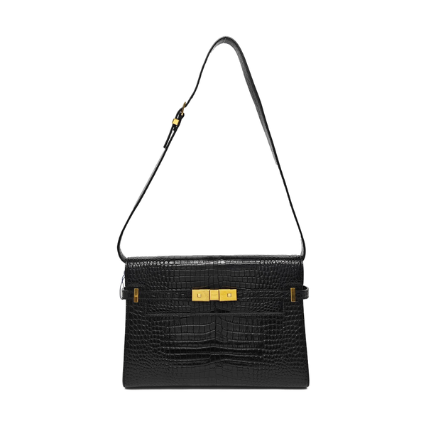 MANHATTAN Medium Calfskin Black