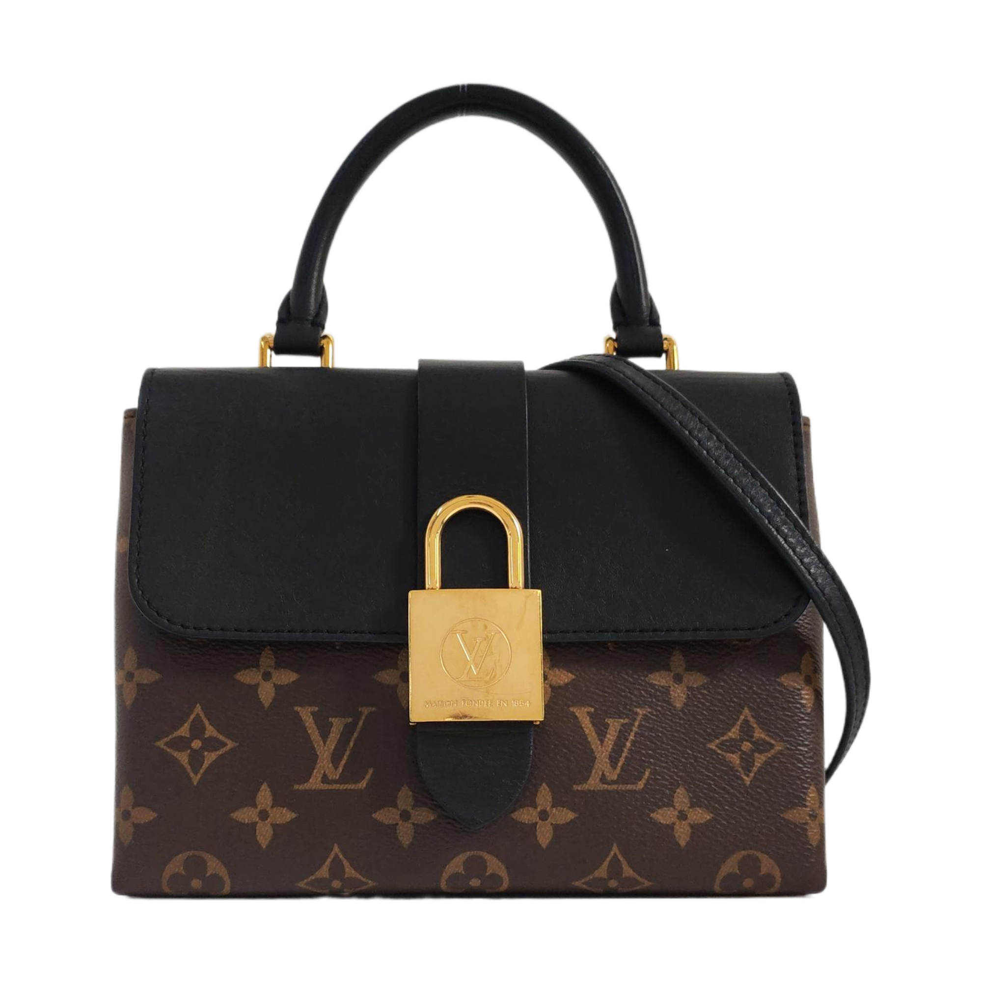LOCKY BB Monogram Coated Canvas Brown