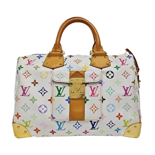 SPEEDY 30 Monogram Coated Canvas White
