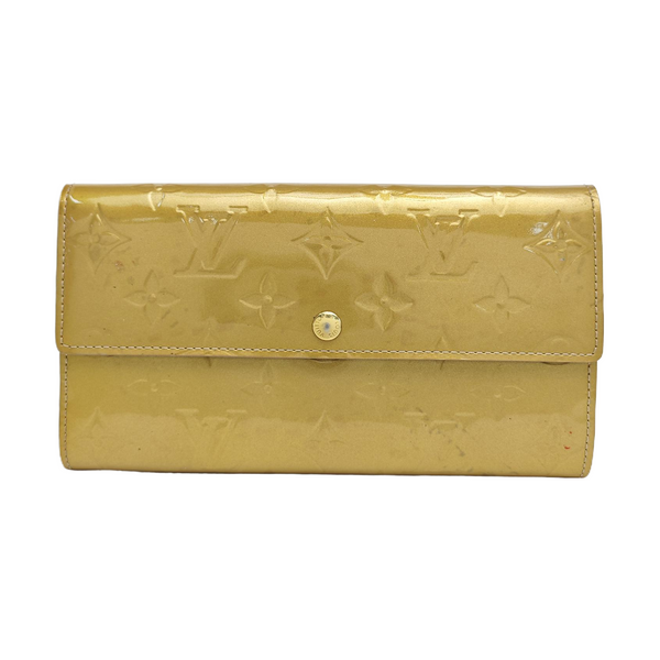 INTERNATIONAL Monogram Patent Leather Yellow Wallet