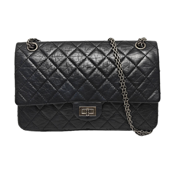 2.55 227 (jumbo) Quilted Vintage Calf Black