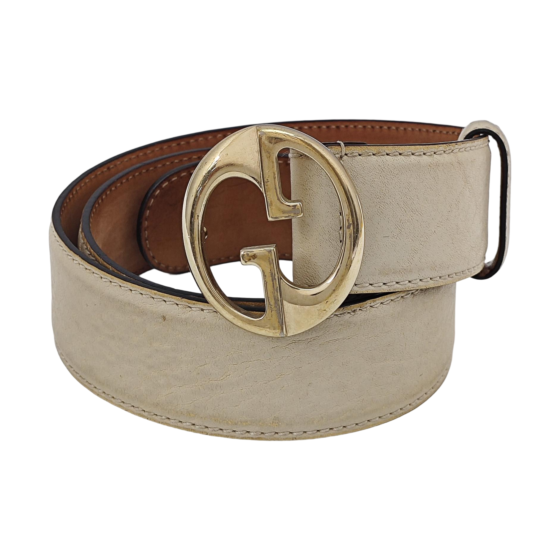 Leather Belt White