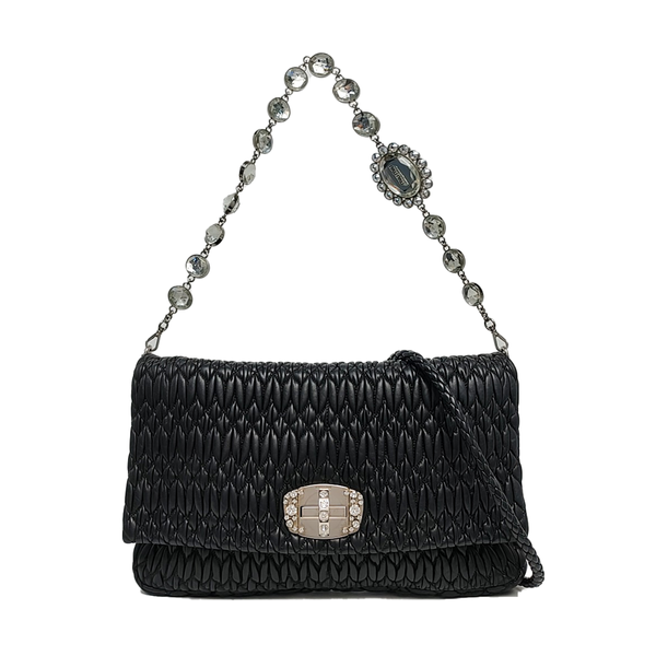 Crystal Lambskin Black