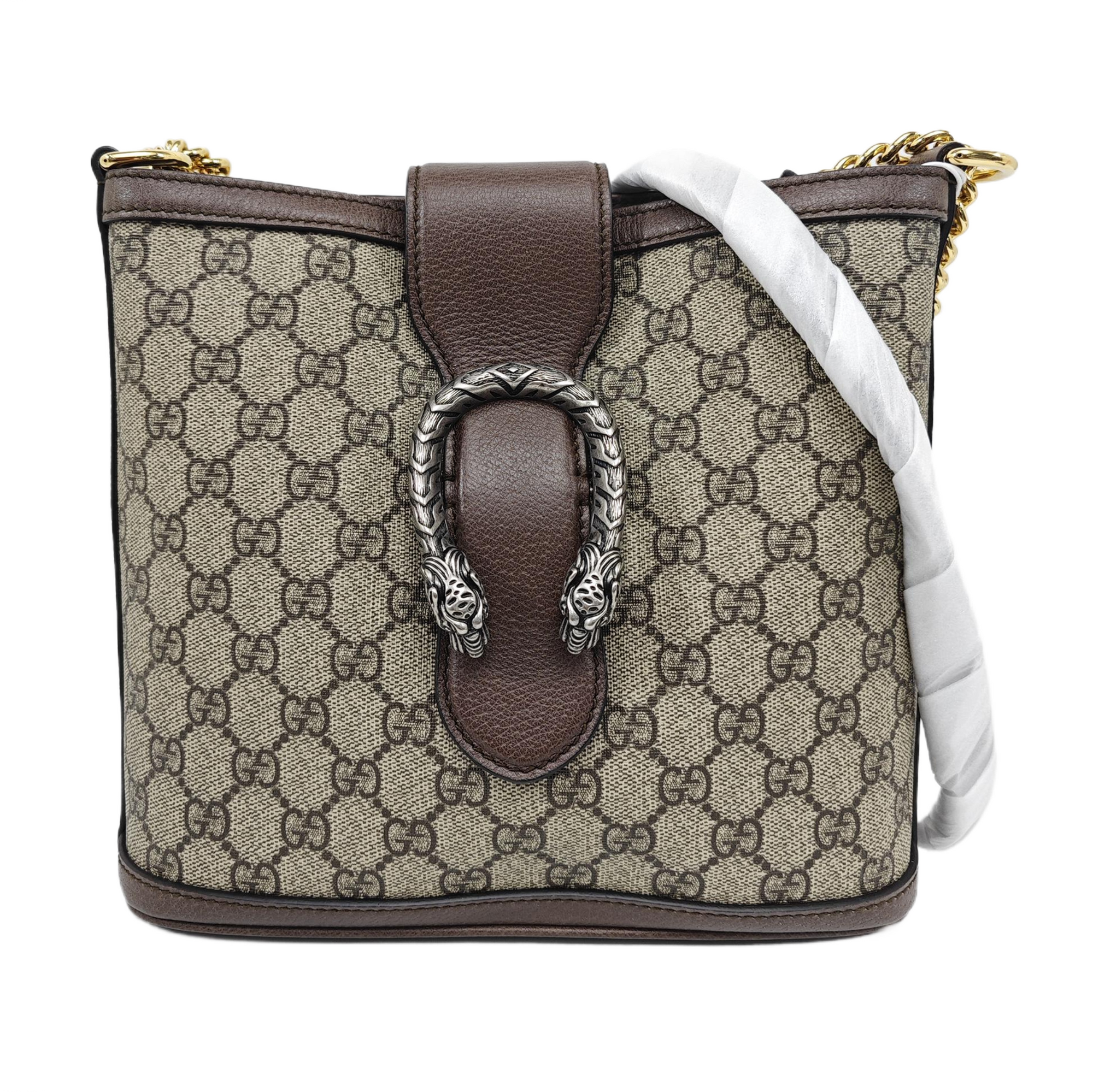 Dionysus Medium Monogram Coated Canvas Beige