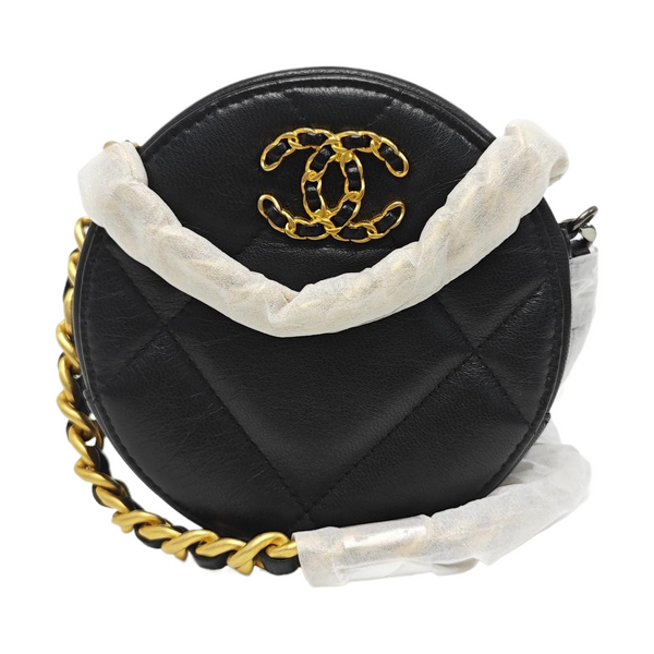 CHANEL 19 Small Quilted Lambskin Black