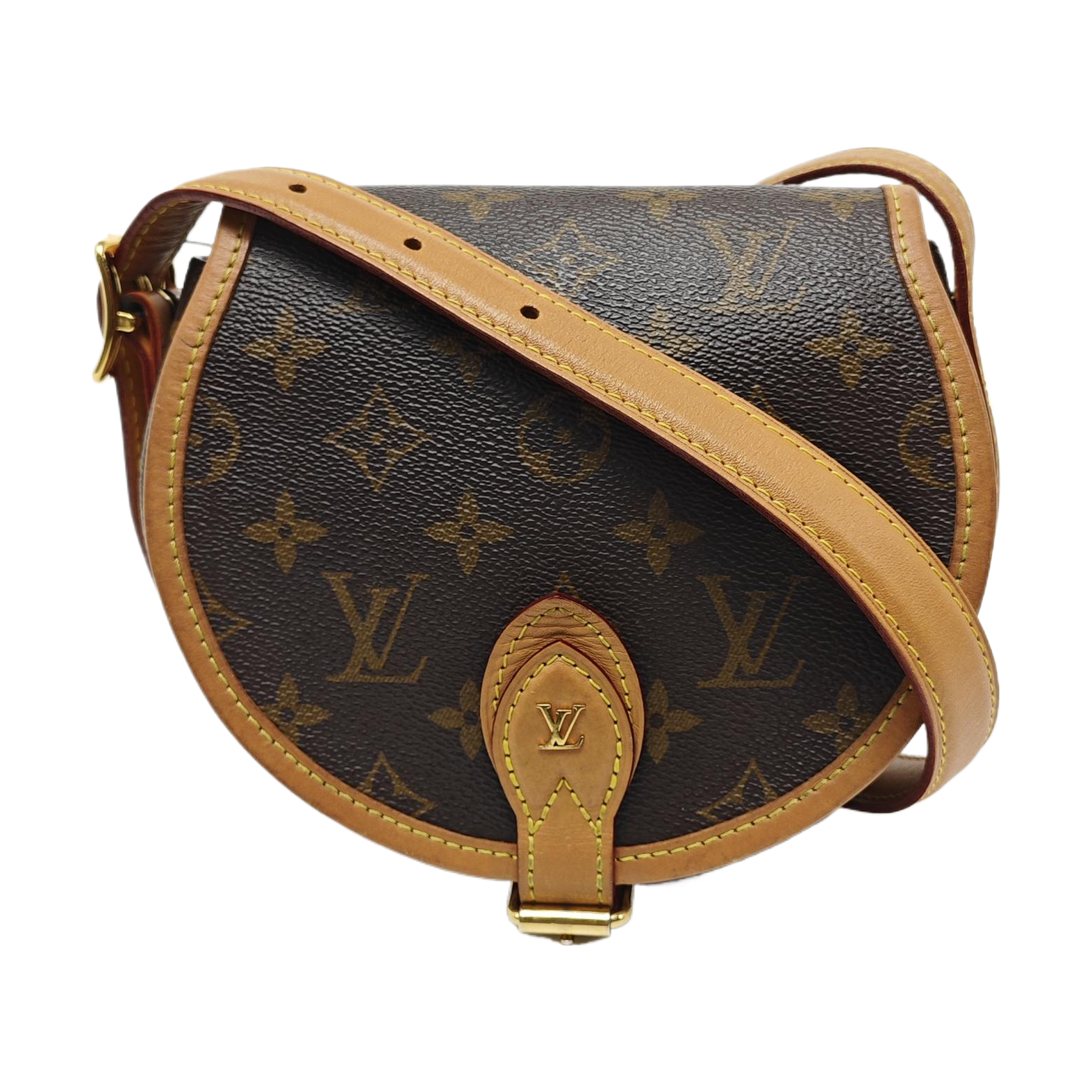 TAMBOURINE Monogram Coated Canvas Brown