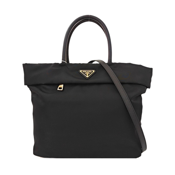 Nylon Shoulder Bag Black