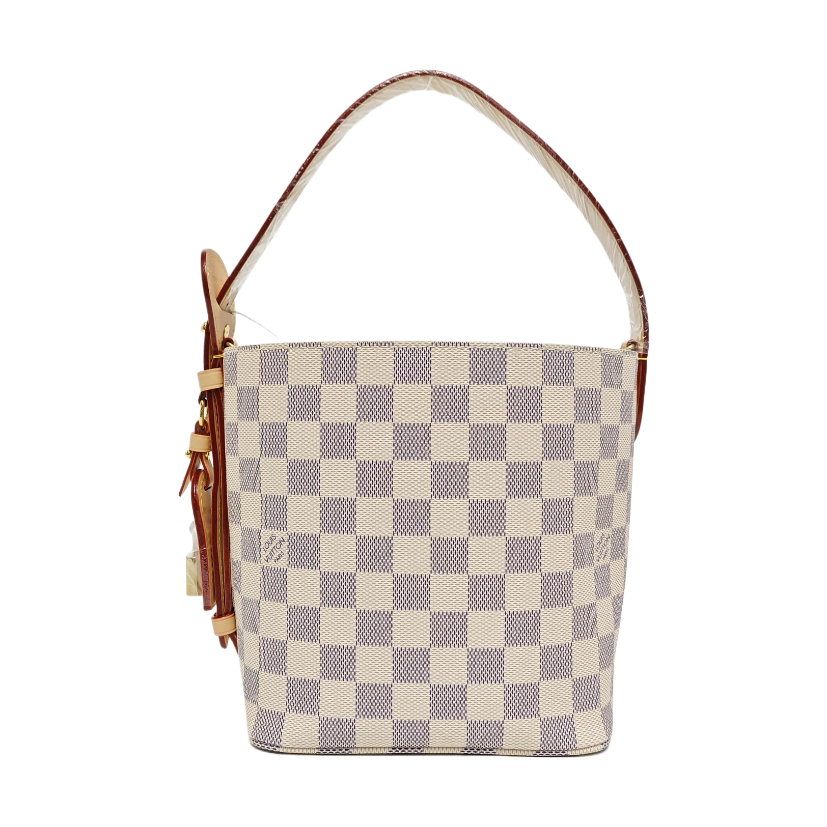 ALL IN PM Damier Azur Coated Canvas White