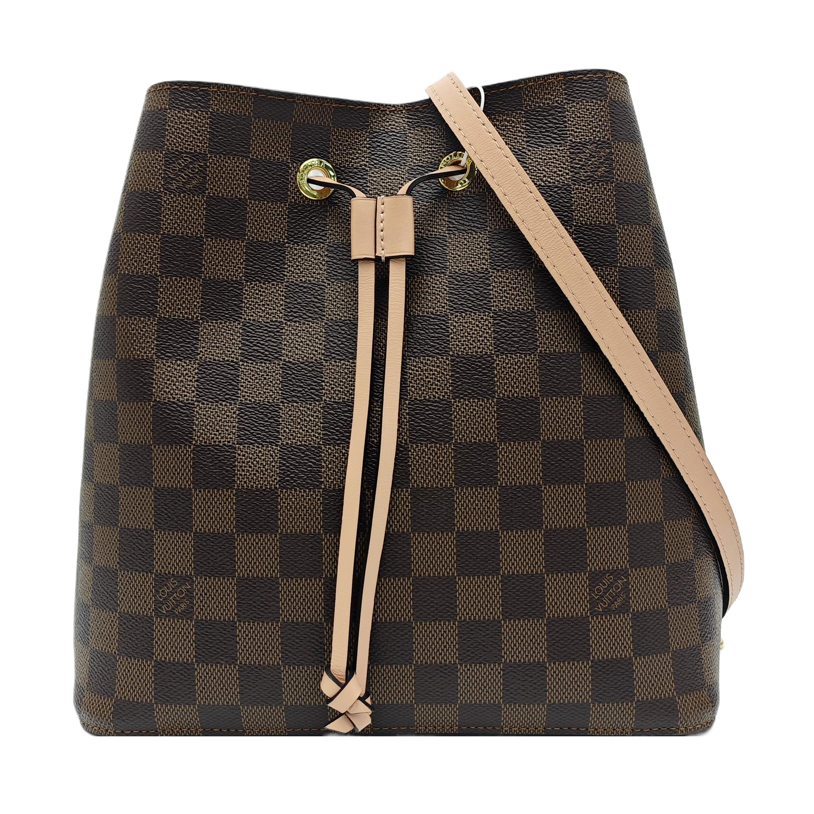NÉONOÉ MM Damier Ebene Coated Canvas Brown