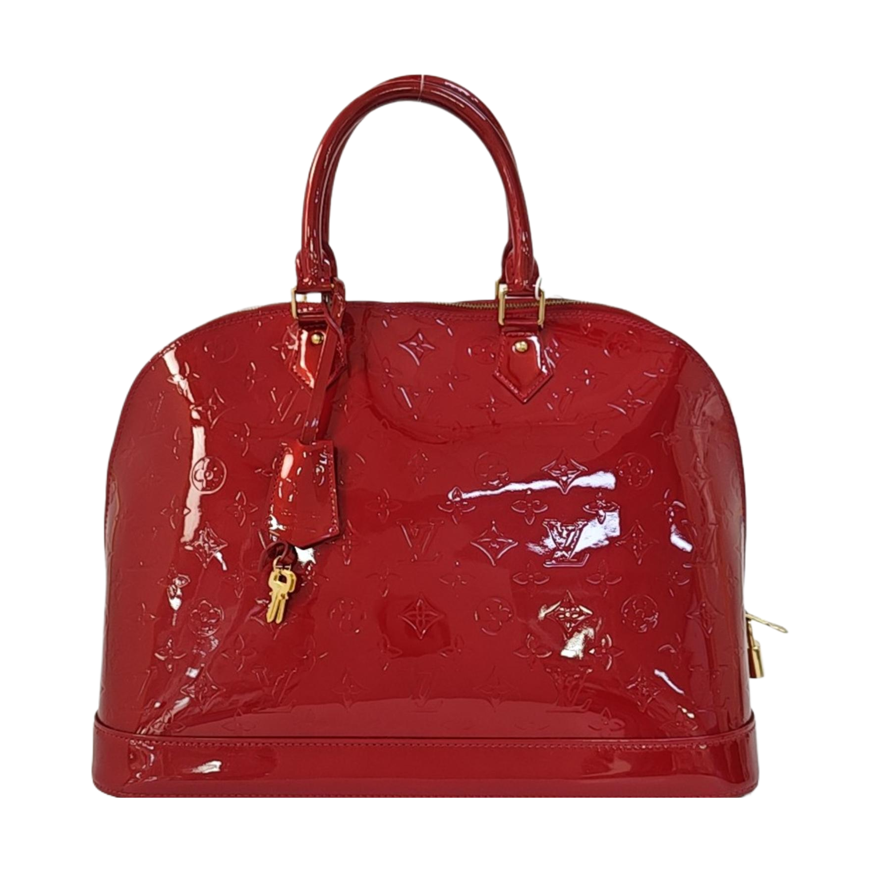 ALMA GM Monogram Patent Leather Red